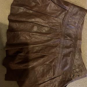 Brown leather skirt (Brand New)
